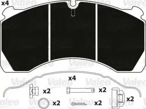 Тормозные колодки дисковые VALEO 882222