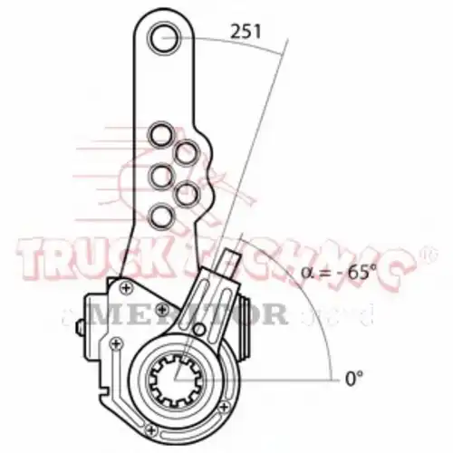 Рычаг регулировки тормоза TRUCKTECHNIC TT70.02.873