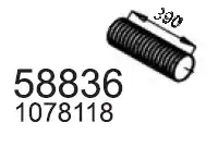 Гофра глушителя HOBI 58836 L= d=