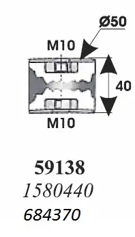 подушка глушителя Volv 59138 HOBI