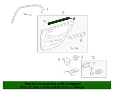 WEATHERSTRIP, RR 6817330130 TOYOTA / LEXUS