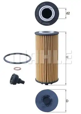 Фильтр масляный KNECHT OX 1238D