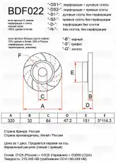 Диск перфорированный BDF022-D-S TAYGA