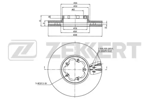 Тормозной диск ZEKKERT BS-6285