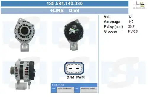 Генератор CV PSH 135.584.140.030