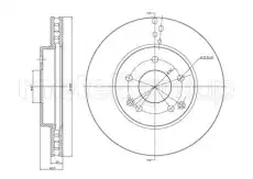 Тормозной диск METELLI 23-0701C вентилируемый , передняя ось