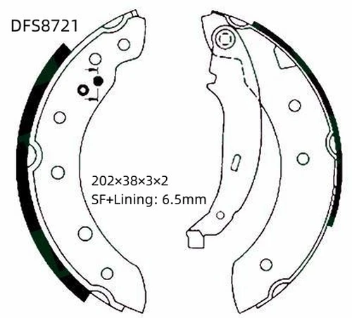 Тормозные колодки барабанные DOUBLE FORCE DFS8721