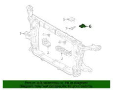 кузовной кронштейн крепления бампера 865B2S8000 MOBIS