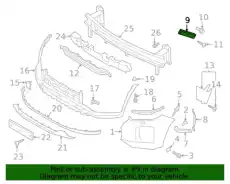 86552S8000 ОПОРНАЯ ПЛАНКА БАМПЕРА MOBIS
