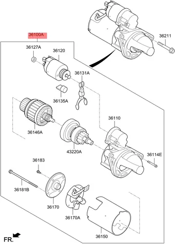 Стартер MOBIS 361002R500