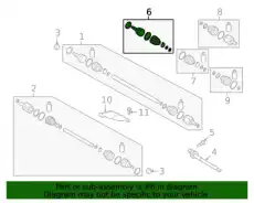 joint kit-wheel side.rh 495R2P2050 MOBIS
