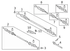 joint kit-wheel side.rh 495R2P2050 MOBIS