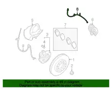 Шланг тормозной 587324D000DS HYUNDAI