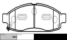 Тормозные колодки дисковые передняя ось CTR GK0767