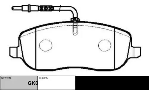 Тормозные колодки дисковые передняя ось CTR GK0895
