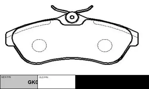Тормозные колодки дисковые передняя ось CTR GK0898