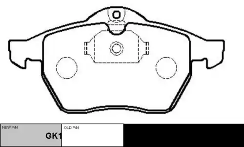 Тормозные колодки дисковые CTR GK1228