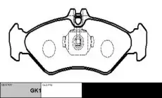 Тормозные колодки дисковые CTR GK1298