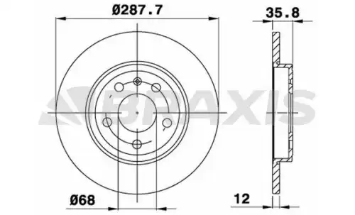 Тормозной диск BRAXIS AE0506