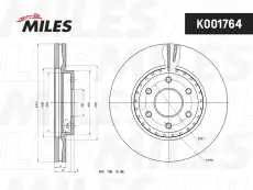 Тормозной диск MILES K001764