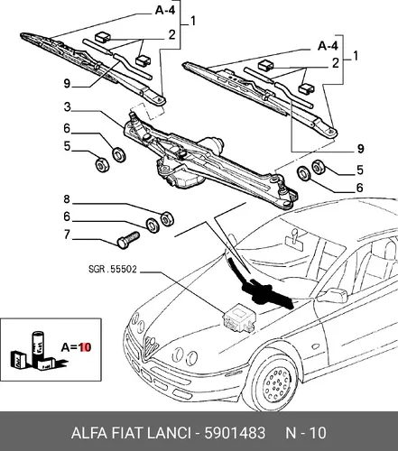 Щетка стеклоочистителя 5901483 ALFA ROMEO