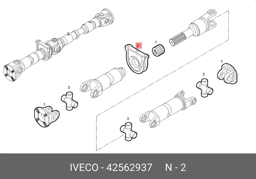 подшипник подвесной!d85\Iveco Stralis 42562937