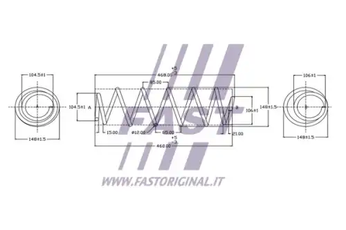 Пружина ходовой части FT12257K FAST