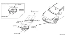 Фара противотуманная INFINITI 261505DA2A