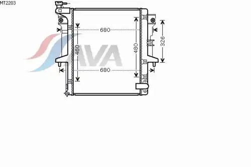 Радиатор системы охлаждения двигателя AVA MT2203