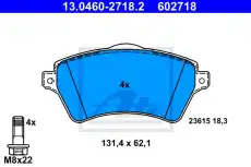 Тормозные колодки дисковые ATE 13.0460-2718.2