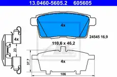 Тормозные колодки дисковые ATE 13.0460-5605.2