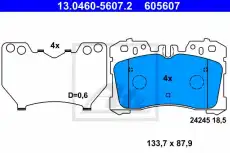 Тормозные колодки дисковые ATE 13.0460-5607.2