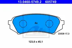 Тормозные колодки дисковые ATE 13.0460-5749.2