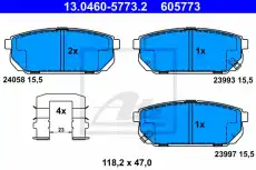 Тормозные колодки дисковые ATE 13.0460-5773.2