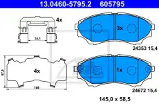 Тормозные колодки дисковые ATE 13.0460-5795.2