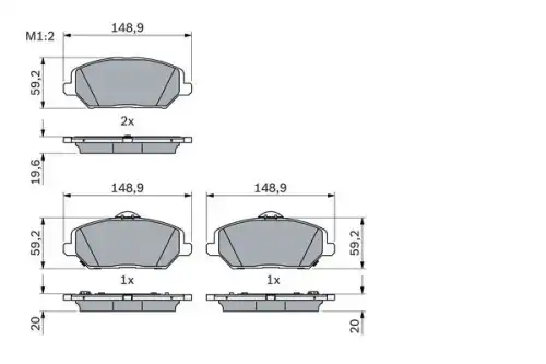 Тормозные колодки дисковые BOSCH 0 986 424 862