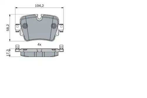Тормозные колодки дисковые BOSCH 0 986 494 753