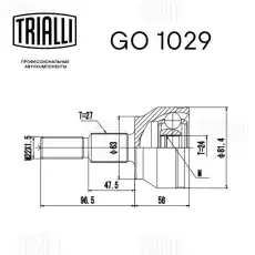 ШРУС наружный TRIALLI GO 1029