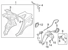 Panel assy - quarter outer, rh 715042SC50 HYUNDAI
