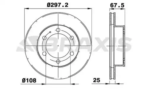 Тормозной диск BRAXIS AE0342