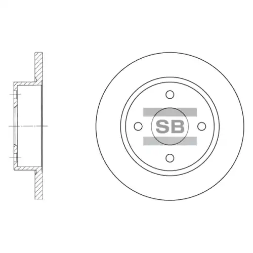 Тормозной диск SANGSIN SD4222