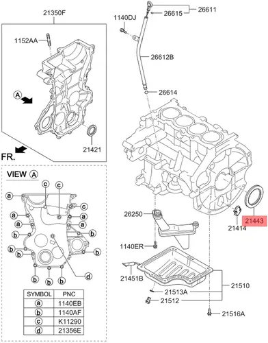 2144303020 УПЛОТНИТЕЛЬНОЕ КОЛЬЦО КОЛЕНВАЛА MOBIS