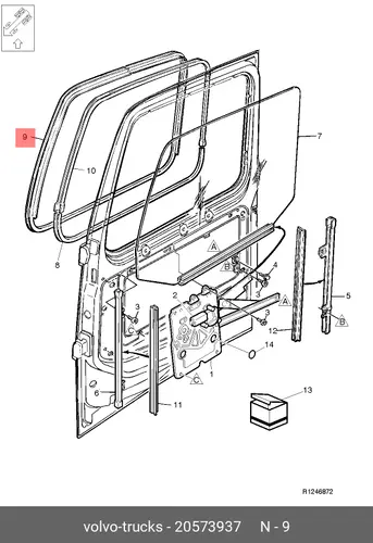 Уплотнитель двери VOLVO 20573937