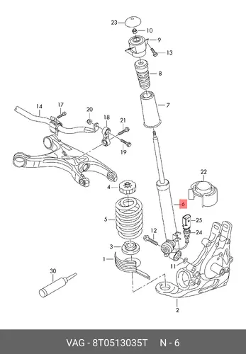 АМОРТИЗАТО 8T0513035T VAG