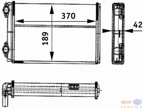 Радиатор печки HELLA 8FH 351 312-421