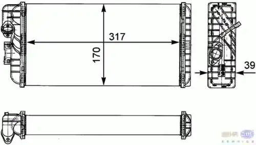 Радиатор печки HELLA 8FH 351 312-431