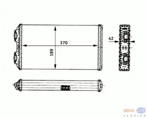 Радиатор печки HELLA 8FH 351 312-441