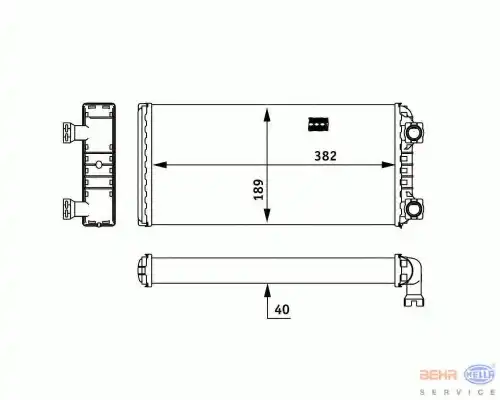 Радиатор печки HELLA 8FH 351 312-591