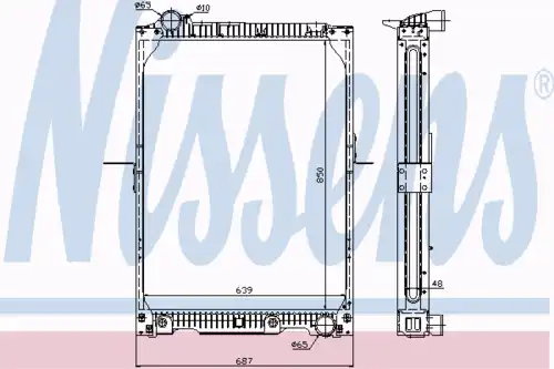 Радиатор кондиционера (конденсатор) NISSENS 62657A