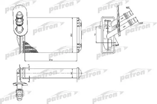 Радиатор печки PATRON PRS2074
